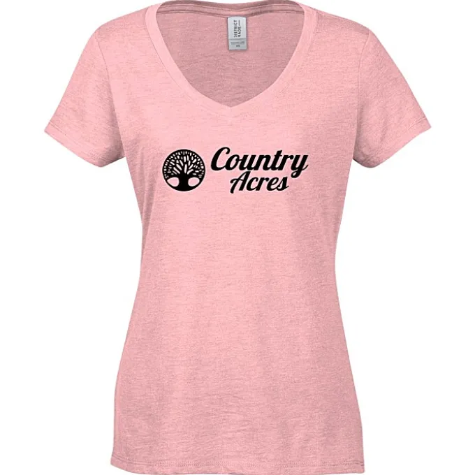 Optimal Tri-Blend V-Neck T-Shirt - Ladies' - Screen