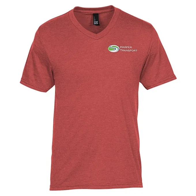 Optimal Tri-Blend V-Neck T-Shirt - Men's - Embroidered