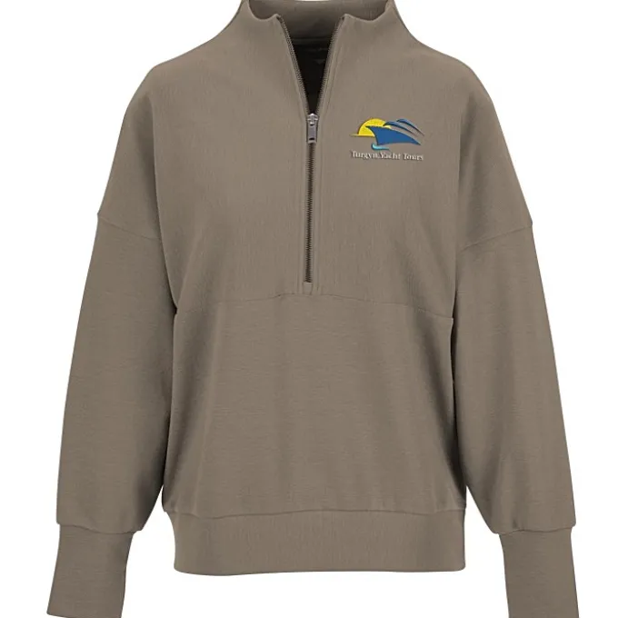 Ottoman Rib 1/4-Zip Pullover - Ladies'