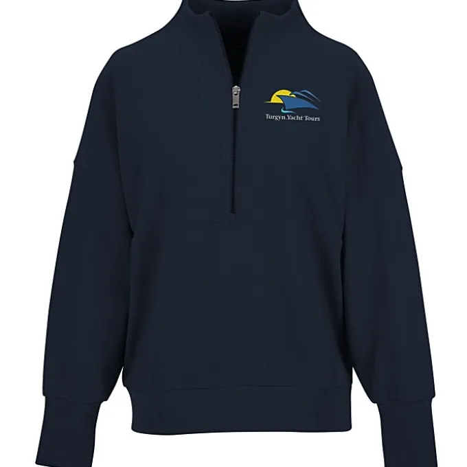 Ottoman Rib 1/4-Zip Pullover - Ladies'