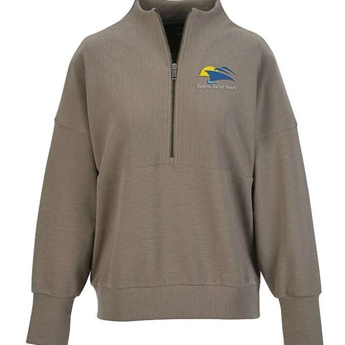 Ottoman Rib 1/4-Zip Pullover - Ladies'