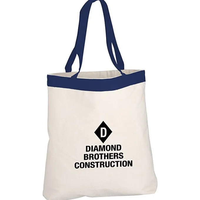 12-ounce Cotton Canvas Color Band Tote