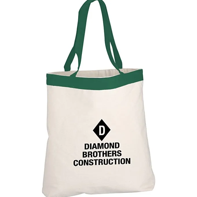 12-ounce Cotton Canvas Color Band Tote