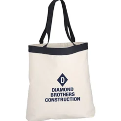 12-ounce Cotton Canvas Color Band Tote