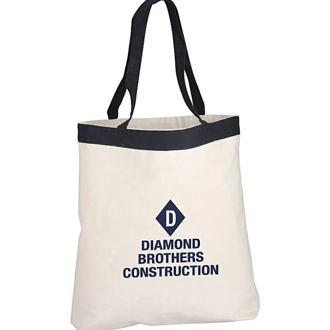12-ounce Cotton Canvas Color Band Tote