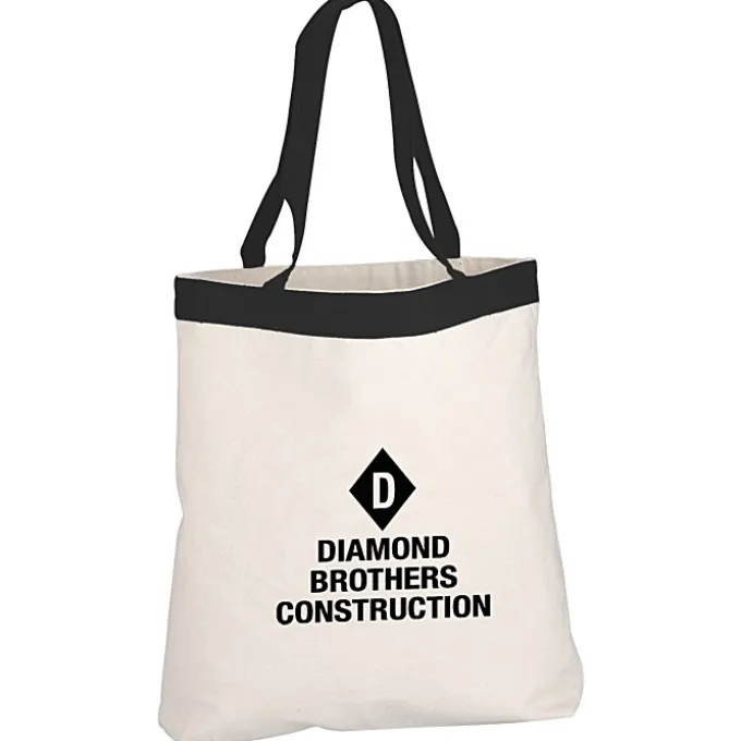 12-ounce Cotton Canvas Color Band Tote