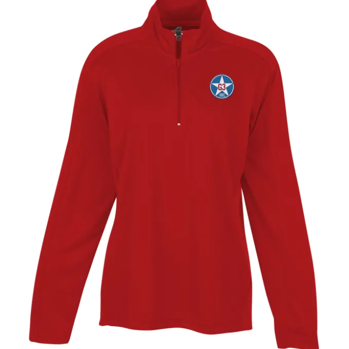3.8-ounce Performance 1/4-Zip Pullover - Ladies' - Embroidered