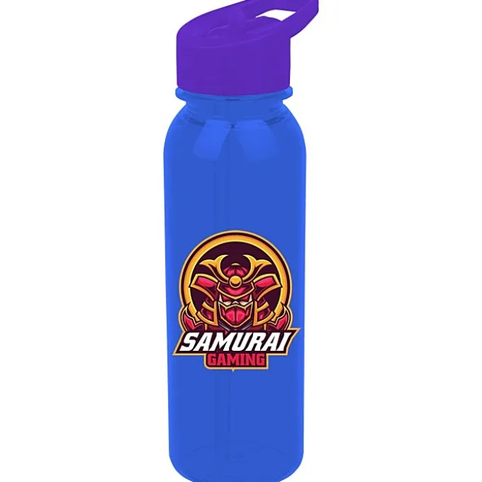Outdoor Bottle with Flip Straw Lid - 24 oz - Full Color