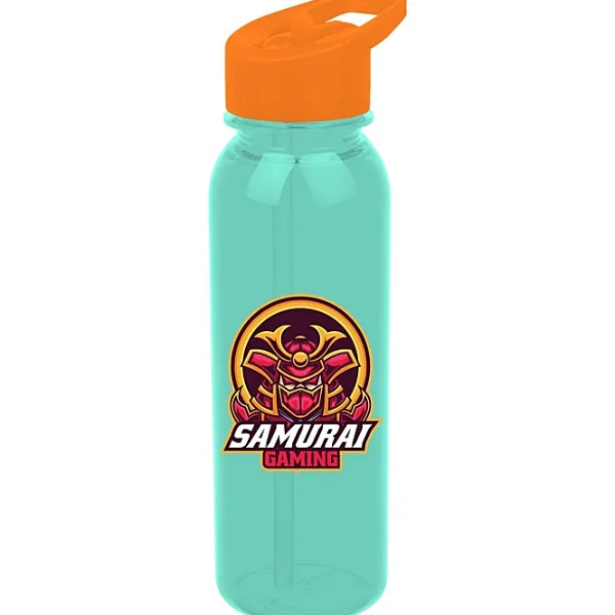 Outdoor Bottle with Flip Straw Lid - 24 oz - Full Color