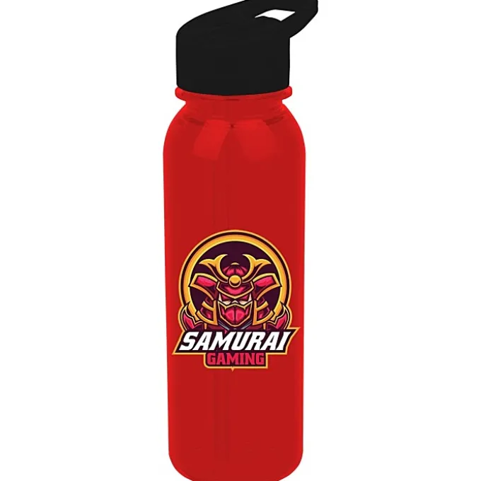 Outdoor Bottle with Flip Straw Lid - 24 oz - Full Color