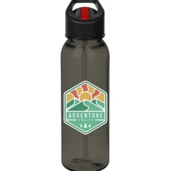 Outdoor Bottle with Two-Tone Flip Straw Lid - 24 oz - Full Color