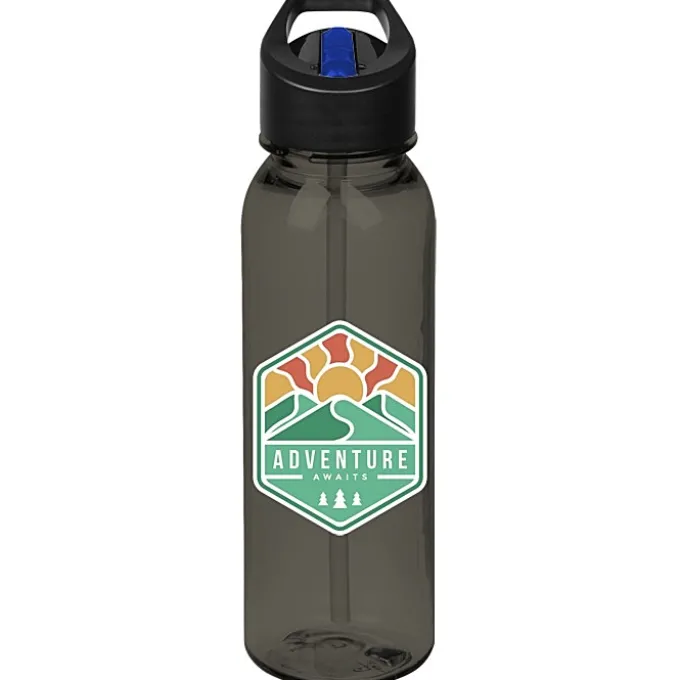 Outdoor Bottle with Two-Tone Flip Straw Lid - 24 oz - Full Color