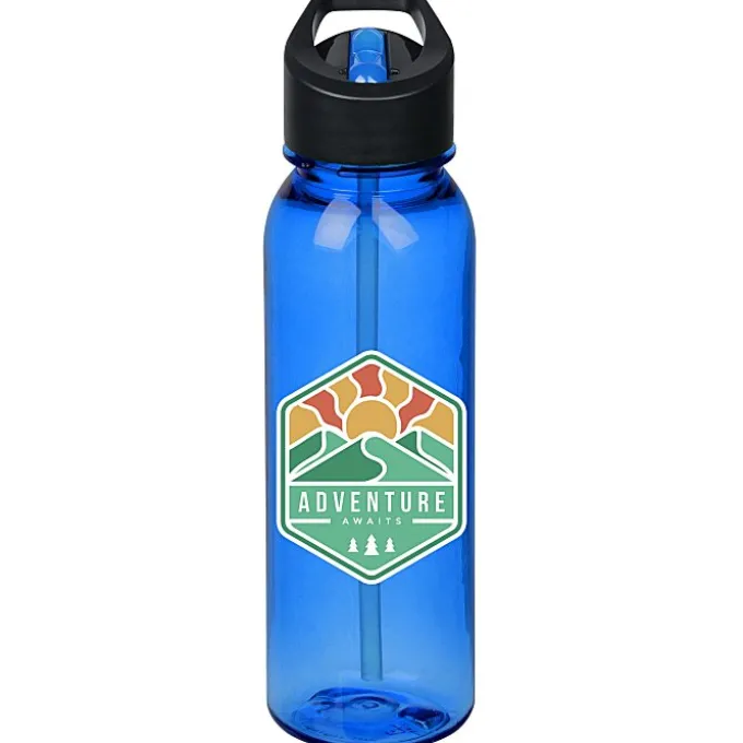 Outdoor Bottle with Two-Tone Flip Straw Lid - 24 oz - Full Color