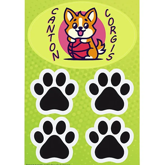 Oval and Paws Vehicle Magnets - 8 1/2 inches x 5 3/4 inches