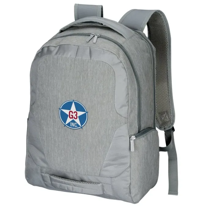 Overland 17-inch Laptop Backpack with USB Port - Embroidered