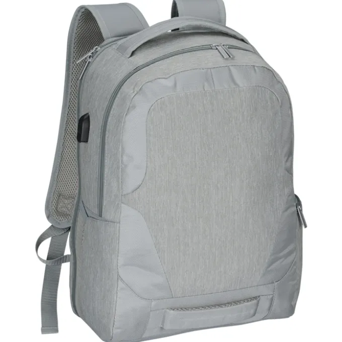 Overland 17-inch Laptop Backpack with USB Port - Embroidered