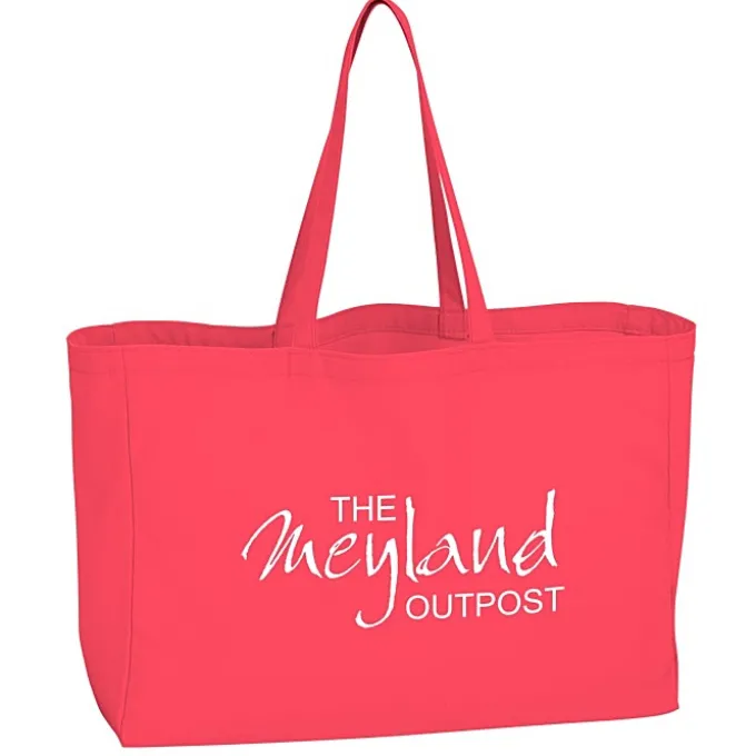 Oversized 10-oz Colorful Cotton Tote