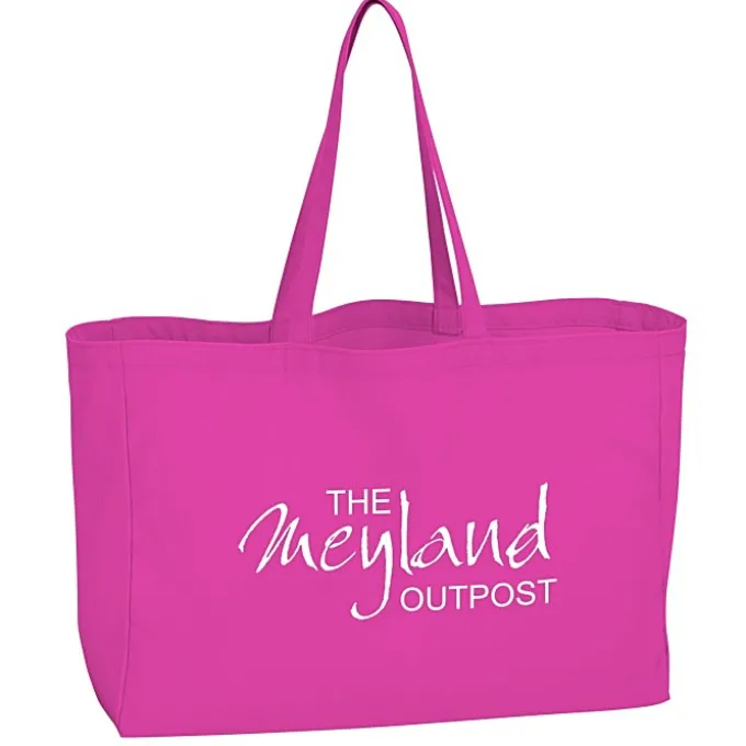 Oversized 10-oz Colorful Cotton Tote