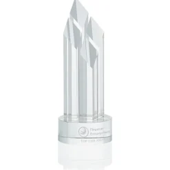 Overton Crystal Award - 12 inches