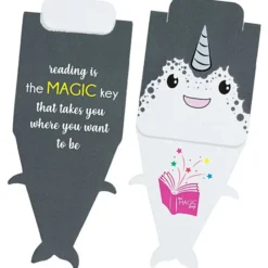 Paws and Claws Magnetic Bookmark - Narwhal