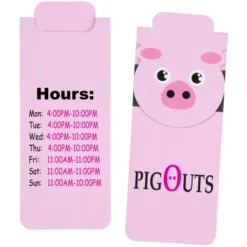 Paws and Claws Magnetic Bookmark - Pig