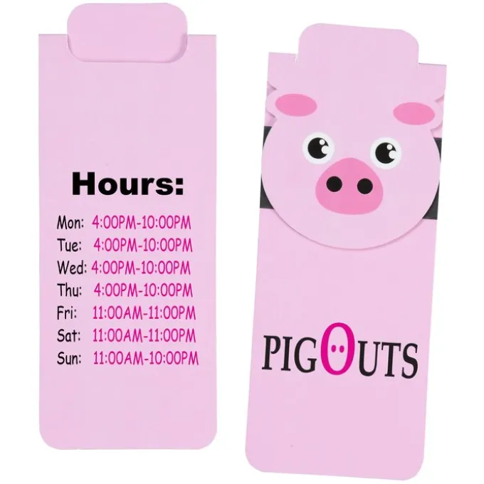 Paws and Claws Magnetic Bookmark - Pig