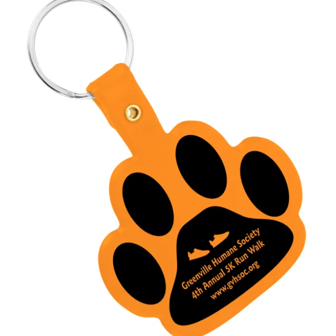 Paw Shaped Keychain - Opaque - 24 hr