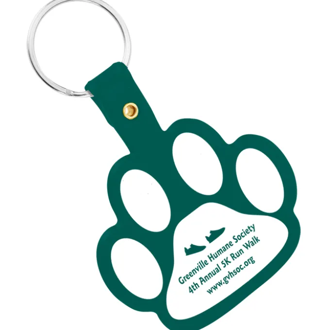 Paw Shaped Keychain - Opaque - 24 hr