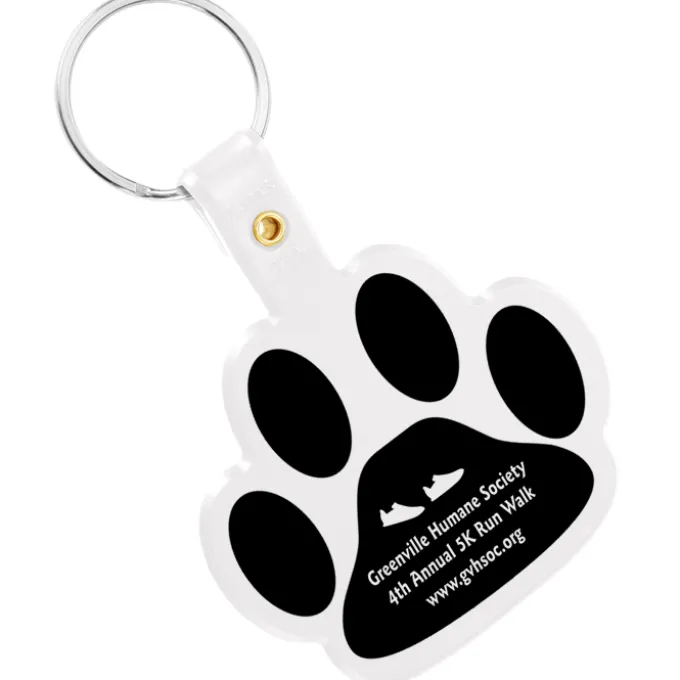 Paw Shaped Keychain - Opaque - 24 hr