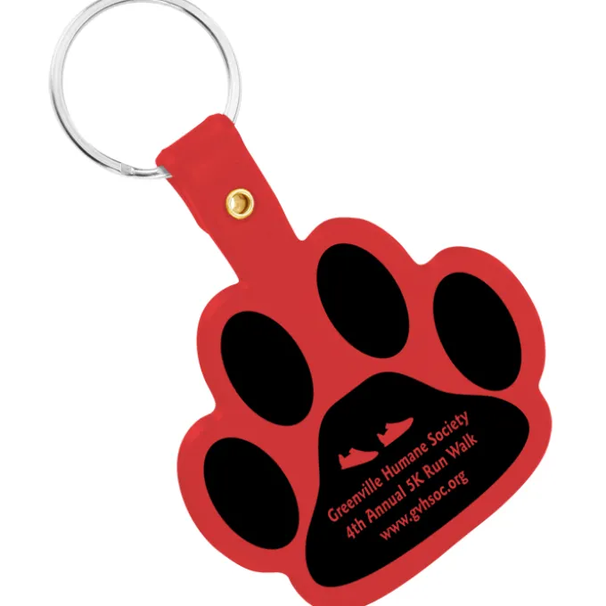Paw Shaped Keychain - Opaque - 24 hr