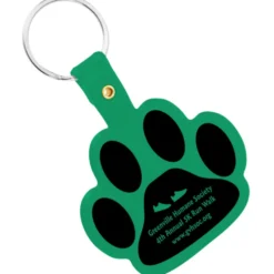 Paw Shaped Keychain - Opaque - 24 hr