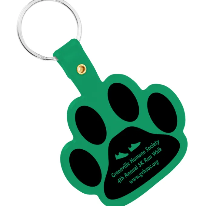 Paw Shaped Keychain - Opaque - 24 hr