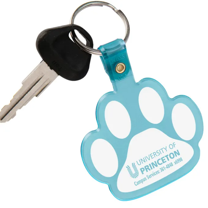 Paw Shaped Keychain - Translucent - 24 hr