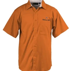 Peached Fine Line Short Sleeve Twill Shirt - Men's