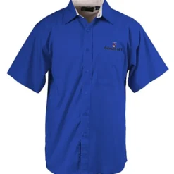 Peached Fine Line Short Sleeve Twill Shirt - Men's