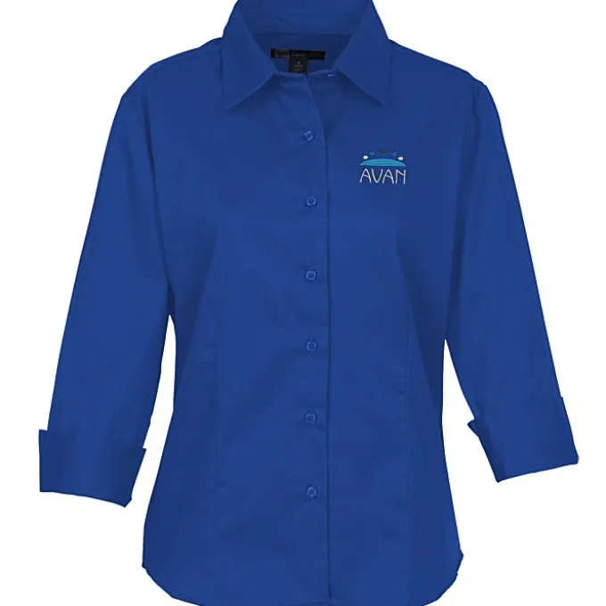 Peached Fine Line Twill Shirt - Ladies'