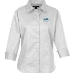 Peached Fine Line Twill Shirt - Ladies'