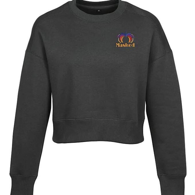 Perfect Blend Cropped Sweatshirt - Ladies' - Embroidered