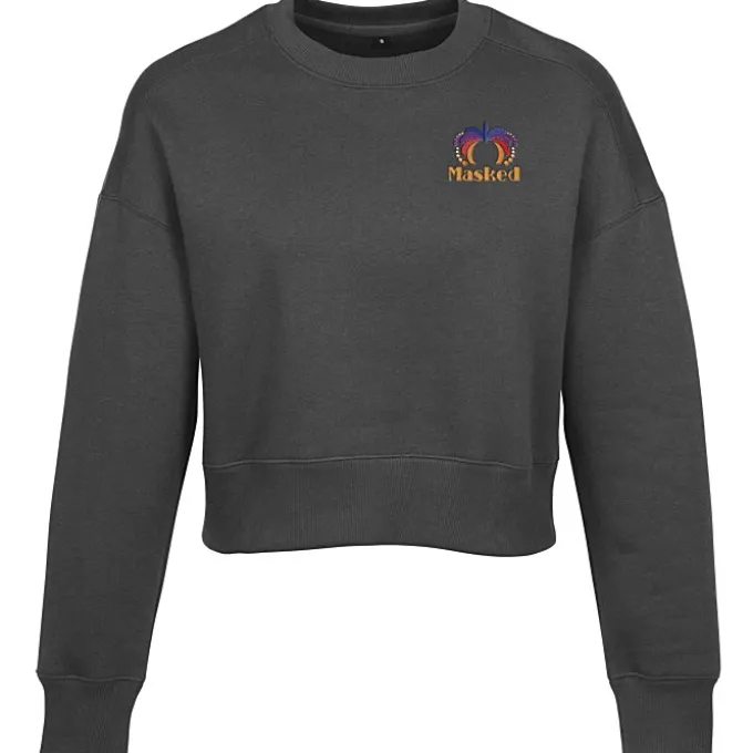 Perfect Blend Cropped Sweatshirt - Ladies' - Embroidered