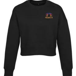 Perfect Blend Cropped Sweatshirt - Ladies' - Embroidered