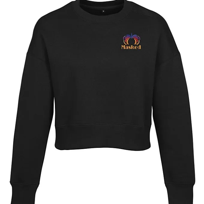 Perfect Blend Cropped Sweatshirt - Ladies' - Embroidered
