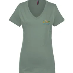Perfect Weight V-Neck Tee - Ladies' - Embroidered