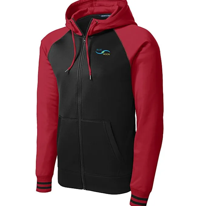 Performance Colorblock Full-Zip Hooded Sweatshirt - Men's - Embroidered