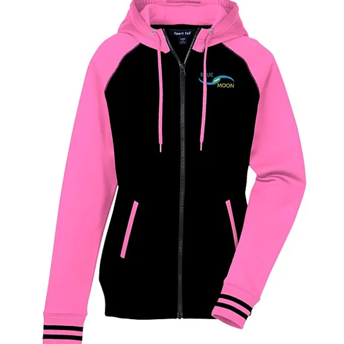 Performance Colorblock Full-Zip Hooded Sweatshirt - Ladies' - Embroidered