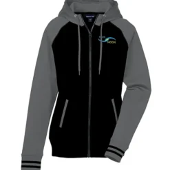 Performance Colorblock Full-Zip Hooded Sweatshirt - Ladies' - Embroidered