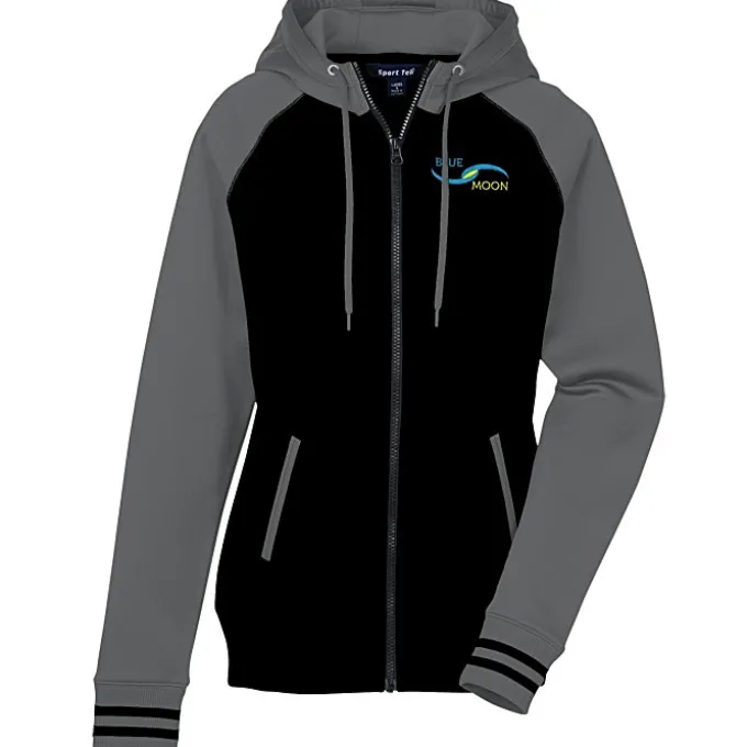 Performance Colorblock Full-Zip Hooded Sweatshirt - Ladies' - Embroidered