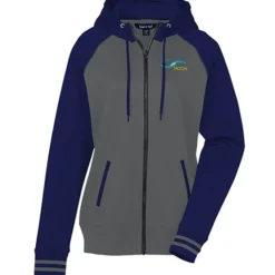Performance Colorblock Full-Zip Hooded Sweatshirt - Ladies' - Embroidered
