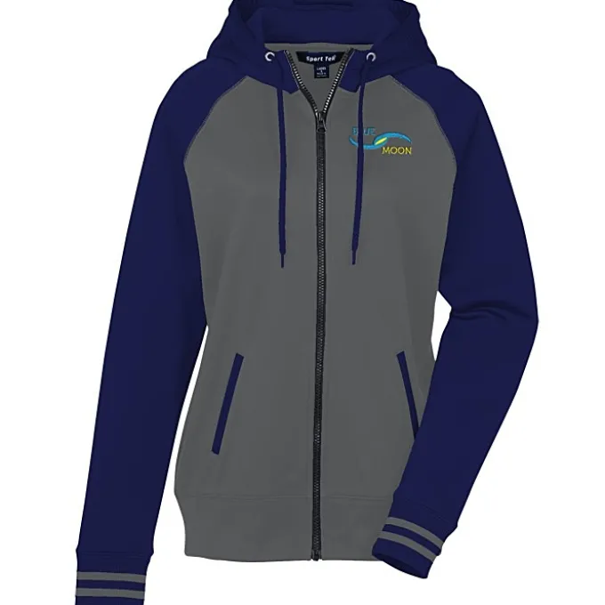 Performance Colorblock Full-Zip Hooded Sweatshirt - Ladies' - Embroidered