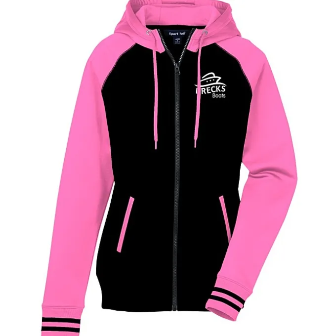 Performance Colorblock Full-Zip Hooded Sweatshirt - Ladies' - Screen