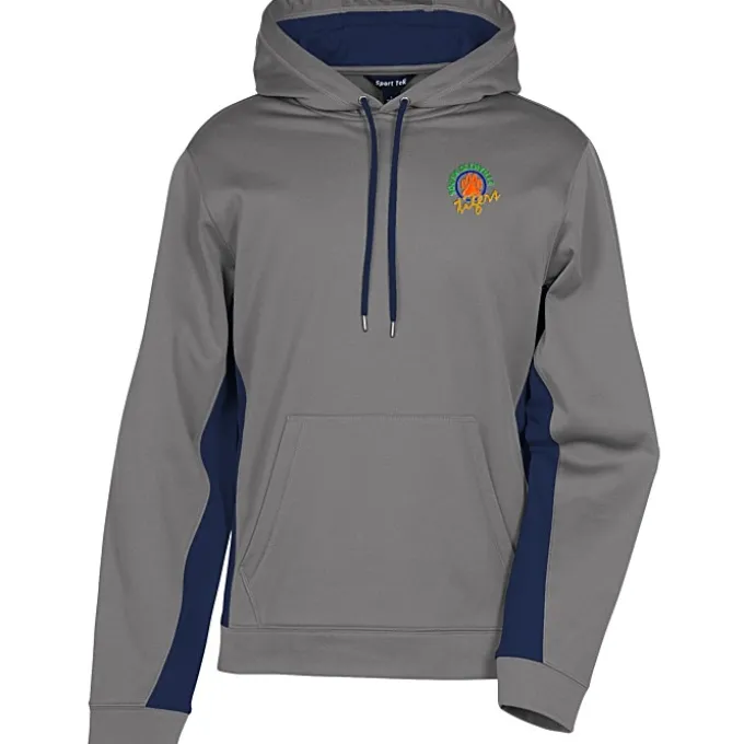 Performance Fleece Colorblock Hoodie - Men's - Embroidered - 24 hr